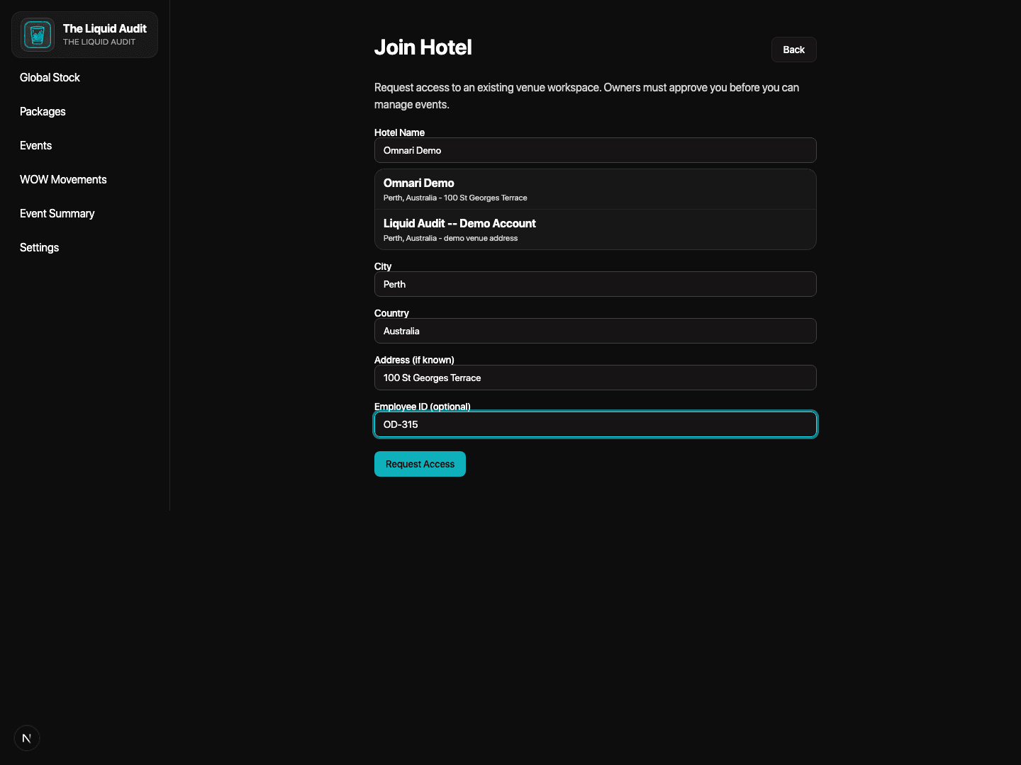 Staff request access